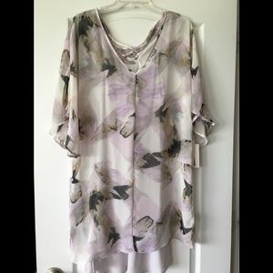 Flowy lattice cocktail dress